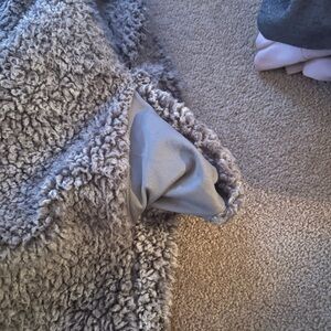 Cozy Gray Vest Sherpa Sweater